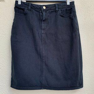 American Apparel Black Denim Skirt